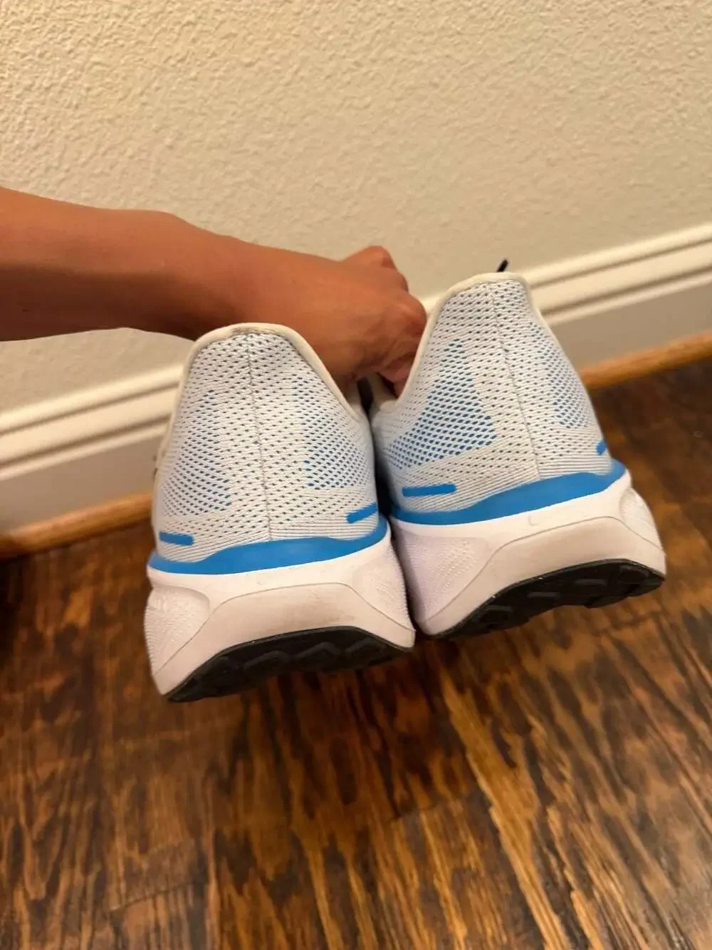 Nike Air Zoom Pegasus 40 Running Shoes White Blue Size 14